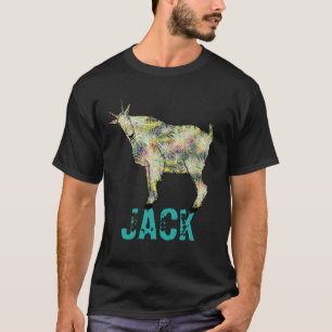 Jack Bunt Funky Seltsam Ziege Lustige Tierkunst T-Shirt