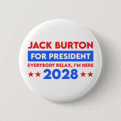 Jack Burton für Präsident 2028 Button (Vorderseite)