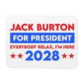 Jack Burton für Präsident 2028 Magnet (Horizontal)