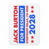 Jack Burton für Präsident 2028 Magnet (Vertikal)