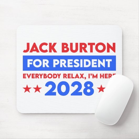 Jack Burton für Präsident 2028 Mousepad (Mit Mouse)