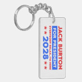 Jack Burton für Präsident 2028 Schlüsselanhänger (Vorderseite links)