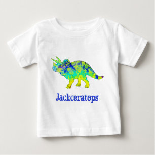 Jack cerops Colorful Triceratops Dinosaurier Kunst Baby T-shirt