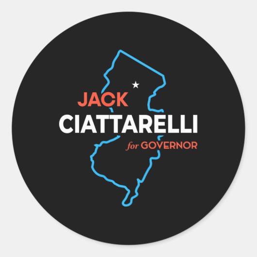 Jack Ciattarelli New Jersey Governor Election 2025 Runder Aufkleber (Vorderseite)