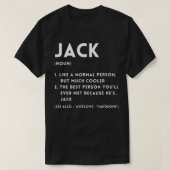 Jack Definition Funny Personalized Name For Jack B T-Shirt (Design vorne)