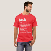 Jack Definition Personalisierter Name Lustiger Geb T-Shirt (Vorne ganz)