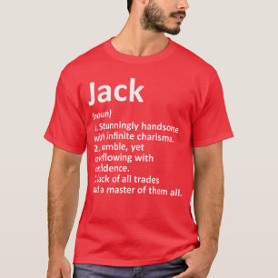 Jack Definition Personalisierter Name Lustiger Geb T-Shirt