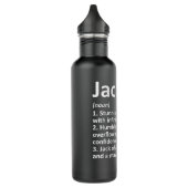 JACK Definition Personalized Name Funny Birthday G Edelstahlflasche (Links)