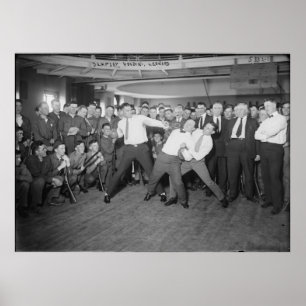 Jack Dempsey Mock kämpft gegen Harry Houdini Poster