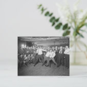 Jack Dempsey Mock kämpft gegen Harry Houdini Postkarte (Stehend Vorderseite)