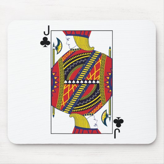 Jack der Clubs Poker Card Spielkarte Blackjack Ca Mousepad (Vorne)