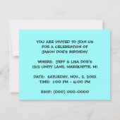 JACK DER HEUTIGEN PARTEI-EINLADUNG IN DER BOX EINLADUNG (Rückseite)