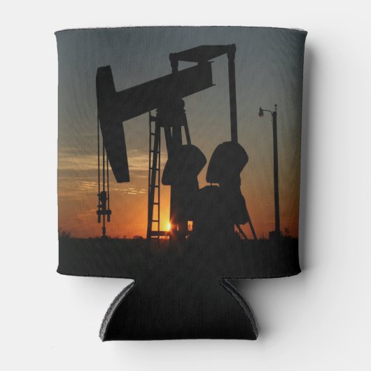 Jack der Ölpumpe bei Sonnenuntergang Dosenkühler (Vorderseite)