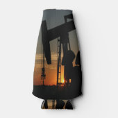 Jack der Ölpumpe bei Sonnenuntergang Flaschenkühler (Vorderseite)