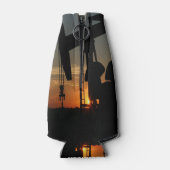 Jack der Ölpumpe bei Sonnenuntergang Flaschenkühler (Rückseite)