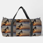 Jack der Ölpumpe bei Sonnenuntergang Necktie Duffle Bag (Vorderseite)