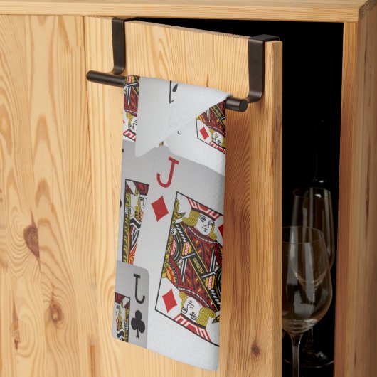 Jack der Pokerkarten, Geschirrtuch (Drittel gefaltet)