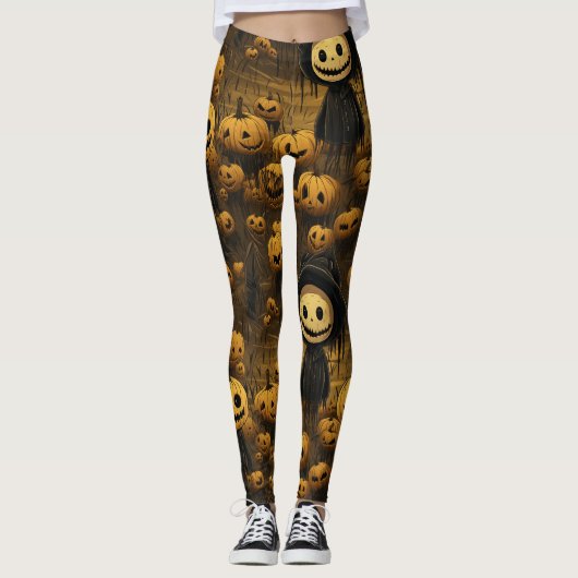 Jack Der Pumpkin-Mann Leggings (Vorderseite)