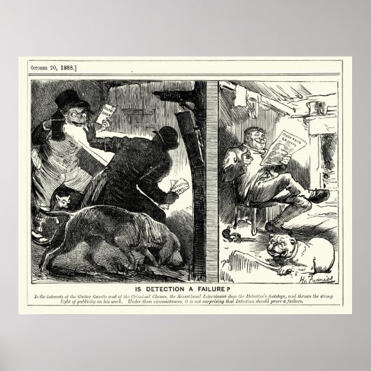 Jack der Rapper - Erkennt einen Fehler, 1888 Poster (Vorne)