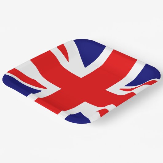 JACK DER UNION - DIE BRITISCHE FLAG PAPPTELLER (Gewinkelt)