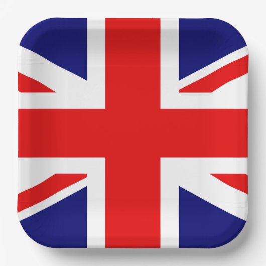JACK DER UNION - DIE BRITISCHE FLAG PAPPTELLER (Vorderseite)