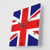 JACK DER UNION - DIE BRITISCHE FLAG QUADRATISCHE WANDUHR (Winkel)