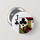 Jack der Vereine, die Karten spielen Button (Vorne & Hinten)