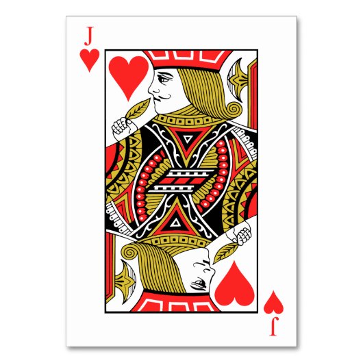 Jack des Herzens Tischnummer (Vorderseite)