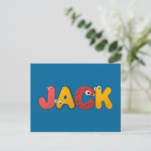 Jack des Tieralphabets Postkarte (Stehend Vorderseite)