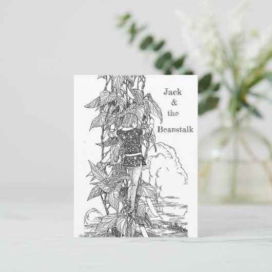Jack & die Beanstalk Fairytales Paintable© Postkarte (Stehend Vorderseite)