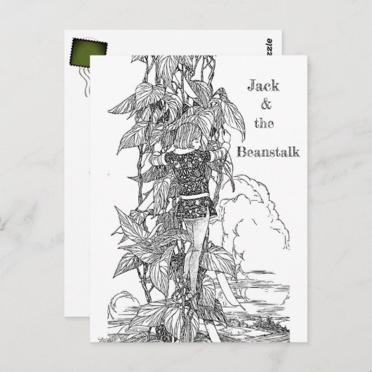 Jack & die Beanstalk Fairytales Paintable© Postkarte (Vorne/Hinten)