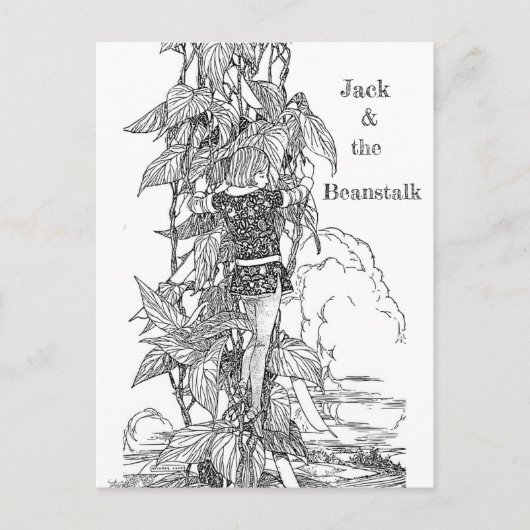 Jack & die Beanstalk Fairytales Paintable© Postkarte (Vorderseite)
