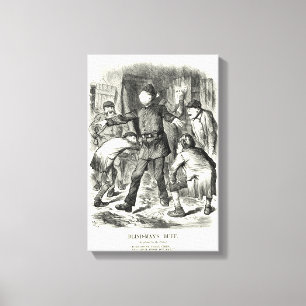 Jack die Trennmaschine - das blinde Büffelleder Leinwanddruck