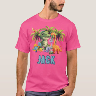Jack Dinosaur Personalisierter Vorname Toddl T-Shirt