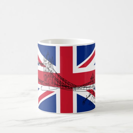 Jack Flag British Tower Bridge Union Kaffeetasse (Mittel)