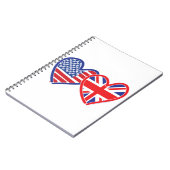 Jack-Flag-Hörer der American Flag Union Notizblock (Linke Seite)