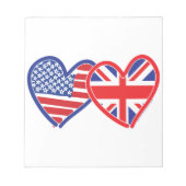 Jack-Flag-Hörer der American Flag Union Notizblock (Vorderseite)