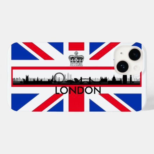 Jack Flag London Eye Skyline Union Case-Mate iPhone Hülle (Rückseite (Horizontal))