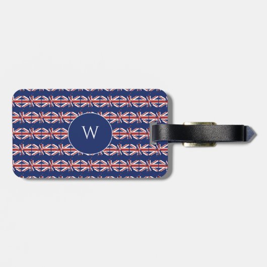 JACK-Flag-Monogramm der britischen UNION Gepäckanhänger (Rückseite horizontal)