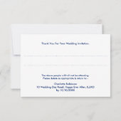 Jack Flag Patriotic Wedding RSVP Car (Rückseite)