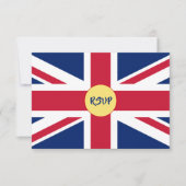Jack Flag Patriotic Wedding RSVP Car Karte (Vorderseite)