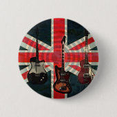 Jack Flag Rock Roll Electric Guitar Button (Vorderseite)