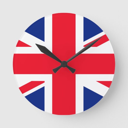 Jack Flag Vereinigtes Königreich Runde Wanduhr (Vorderseite)