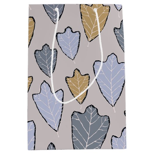 Jack Frost Blätter Muster Mittlere Geschenktüte (Vorderseite)