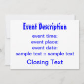 Jack Frost Einladung (Rückseite)