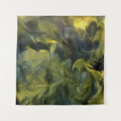 Jack Frost in Blauer Graue und Gelbe Abstrakte Kun Wandteppich (Vorderseite)