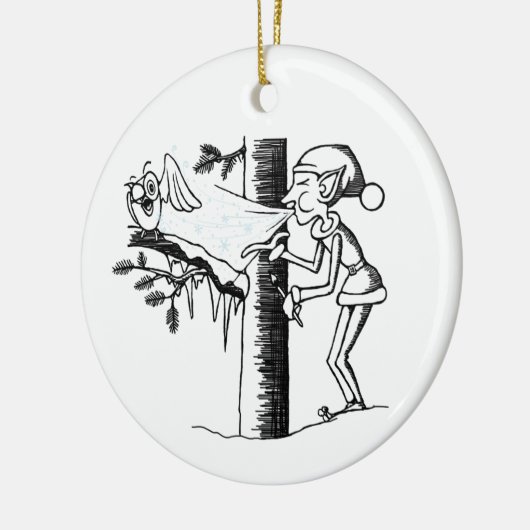 Jack Frost Keramik Ornament (Links)