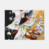 "Jack Frost Painting" Märchenkunst von M. T. Ross Fußmatte (Vorderseite)