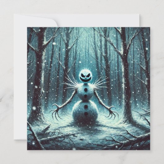 Jack Frost Snowman Feiertagskarte (Vorderseite)