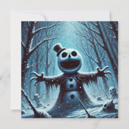 Jack Frost Snowman Weihnachtskarte Feiertagskarte